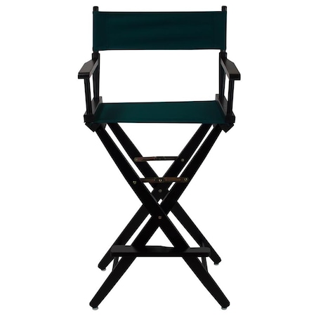 Doba-Bnt 206-32-032-32 30 in. Extra-Wide Premium Directors Chair, Black Frame with Hunter Green Color Cover SA3286688